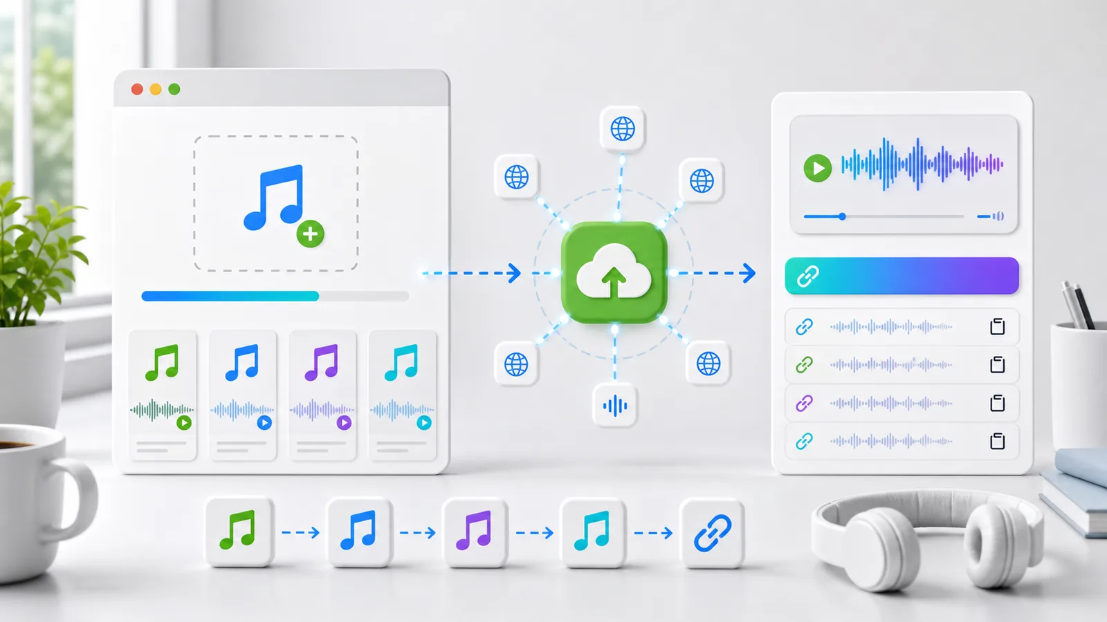 MP3 to URL Converter - Free Direct MP3 Link Generator | videotolink: Upload MP3, WAV, OGG, AAC, and M4A files and get permanent, shareable direct MP3 URLs in seconds. Free audio hosting with copy-ready embed snippets for Markdown, HTML, and BBCode.